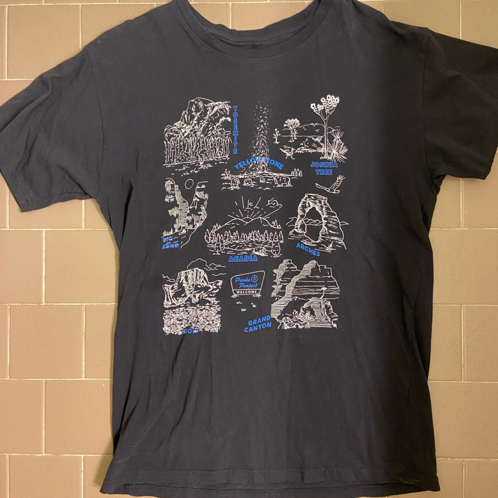 Parks project size Medium tee. Please see disclaimer